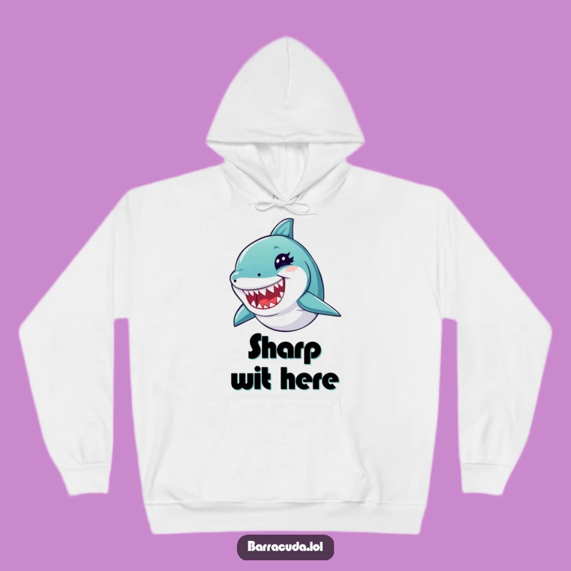Funny Winking Barracuda Hoodie - Warm & Hilarious Ocean Statement Gift!