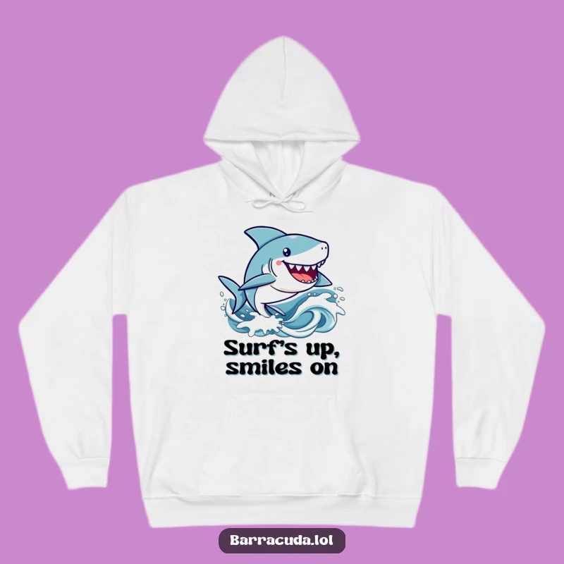 Funny Kawaii Barracuda Hoodie: Cozy Wave Rider Design, Perfect Humorous Gift for Cute Comfort