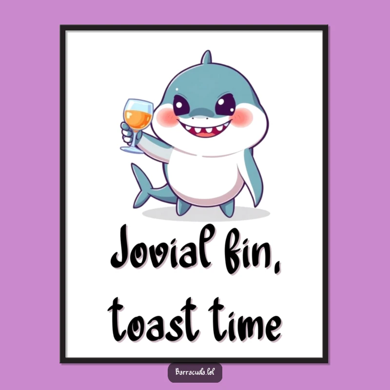 Free Printable Wall Art: Jovial Barracuda's Toast for Cheerful Decor