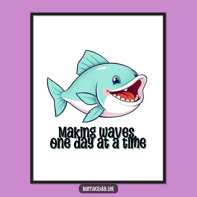 Free Printable Wall Art: Glee Fish Grin, Humorous Downloadable Art for Your Home Decor