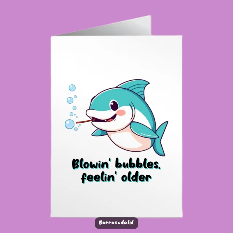 Free Printable Birthday Card: Funny Barracuda Bubble Wishes for a Hilarious Celebration