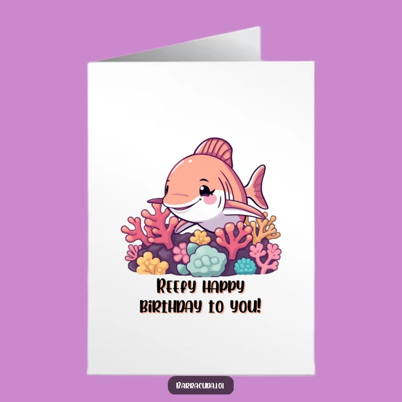 Funny Free Printable Barracuda Wink Birthday Card - Downloadable DIY Gift