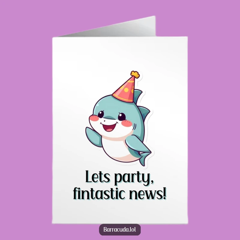 Congrats Card: Party Barracuda, Free Printable Downloadable for Your Big Day