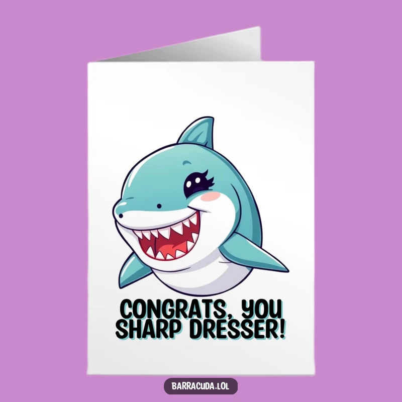 Free Printable Congrats Card: Winking Barracuda's Cheeky Downloadable Gift