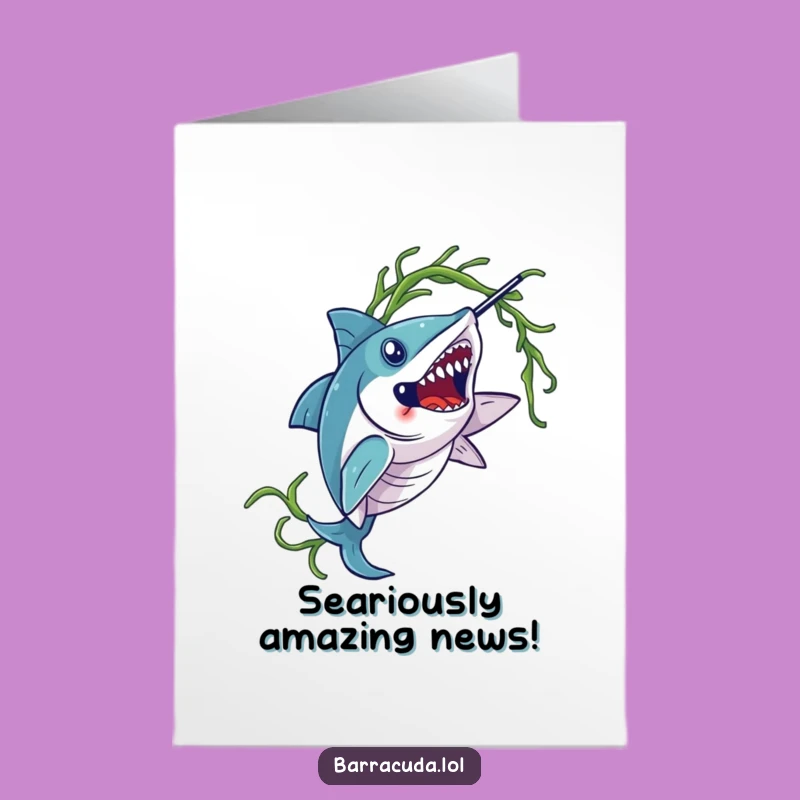 Free Printable Barracuda Congrats Card - Sophisticated & Funny Downloadable