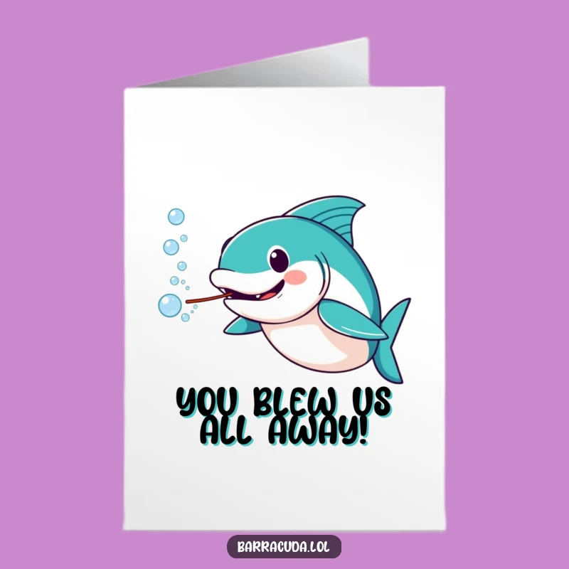 Free Printable Congrats Card: Amused Barracuda Bubbles for Your Big Achievement
