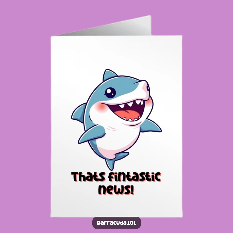 Funny Free Printable Congrats Card: Silent Giggle Barracuda, DIY Downloadable Gift