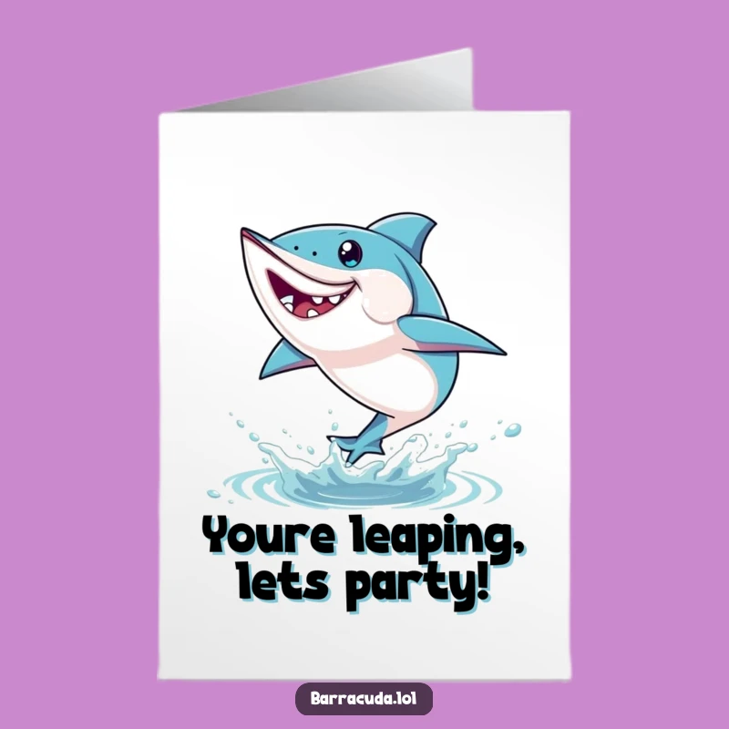 Playful Barracuda Congrats Card: Free Printable Downloadable for Your Success