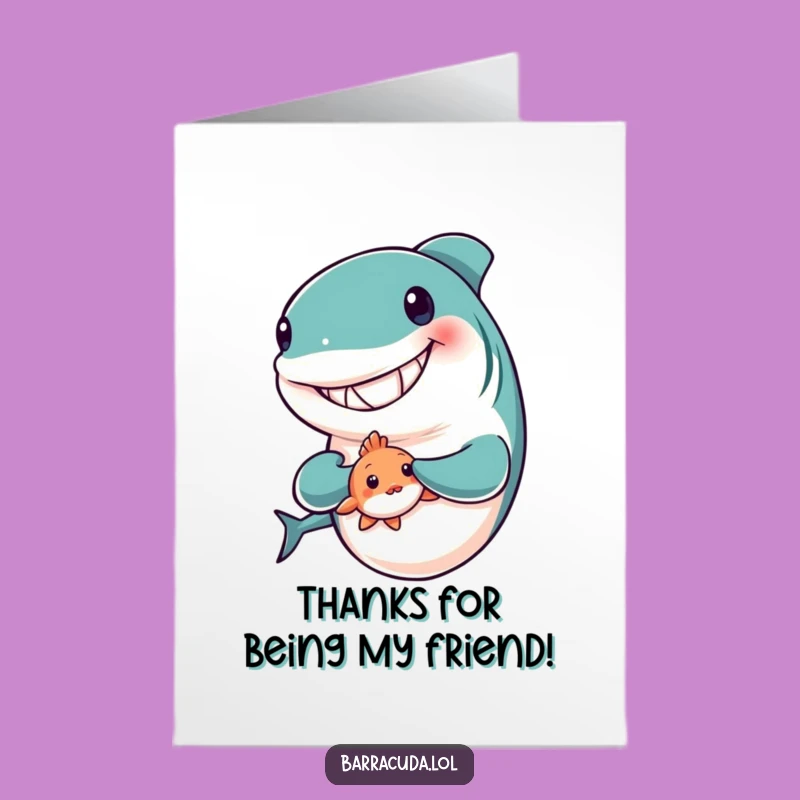 Free Printable Thank You Card: Barracuda's Grateful Hug - Unique Downloadable Gift