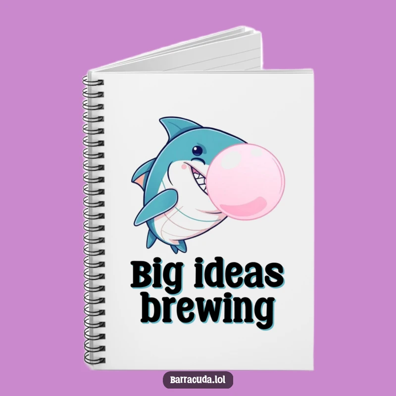 Funny Barracuda Bubble Notebook - Journaling Mischief & Aquatic Humor
