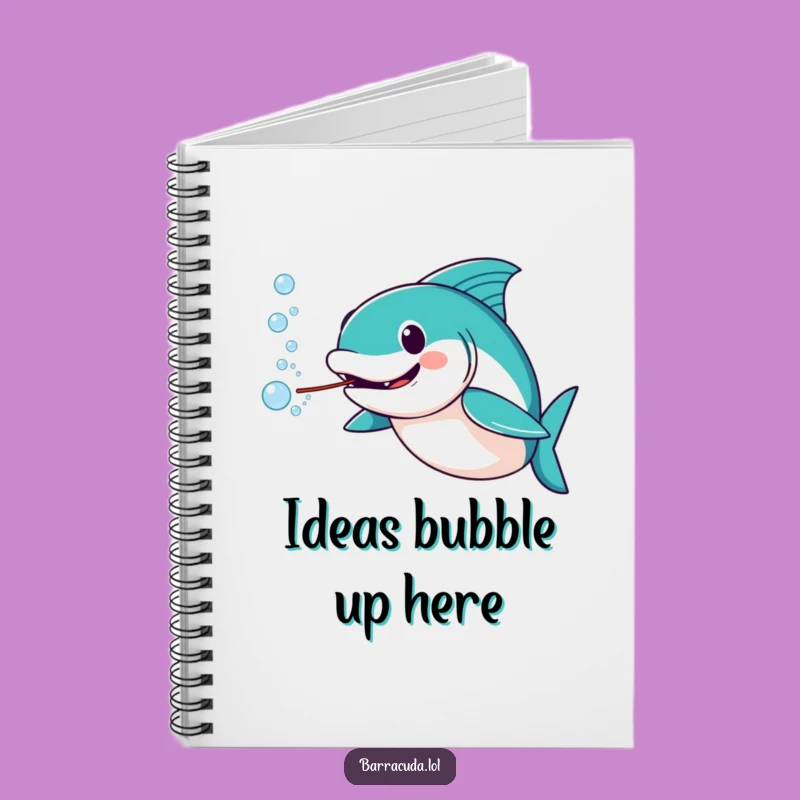 Funny Amused Barracuda Bubble Notebook - Jot Down Your Bubbling Ideas!