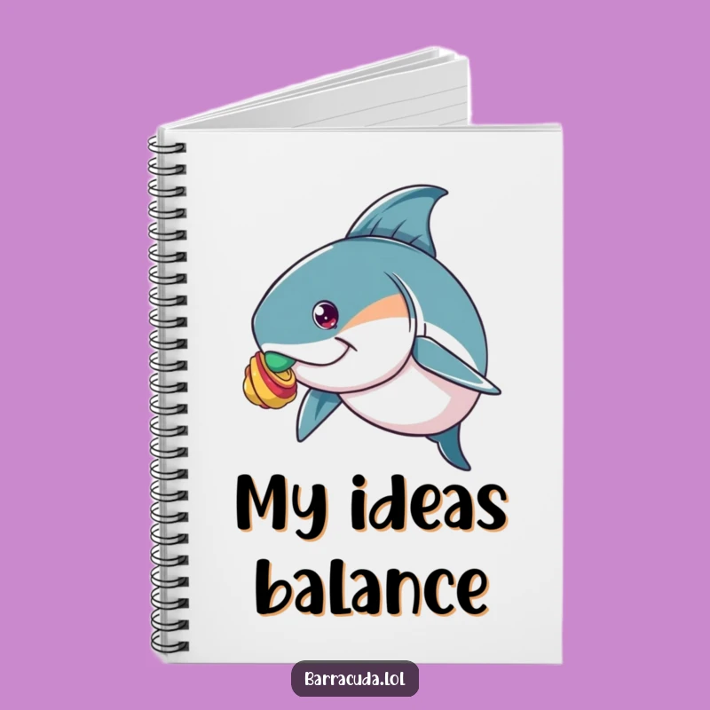 Funny Barracuda Shell Balancing Notebook - Journal Your Skills Gift