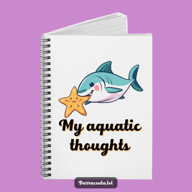 Funny Barracuda Starfish Nudge Notebook - For Playful Notes