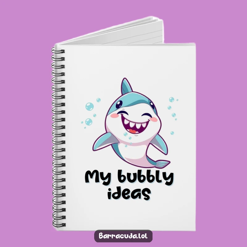 Funny Kawaii Barracuda Notebook: Giggling Bubble Journal, Jot Down Fun Ideas