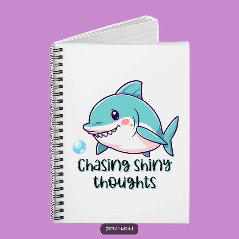 Funny Kawaii Barracuda Notebook: Playful Bubble Chase Journal, Jot Down Fun Ideas