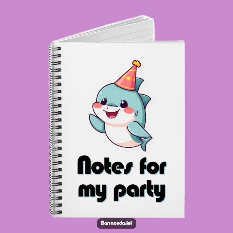 Funny Party Barracuda Notebook: Jot Down Your Celebrations