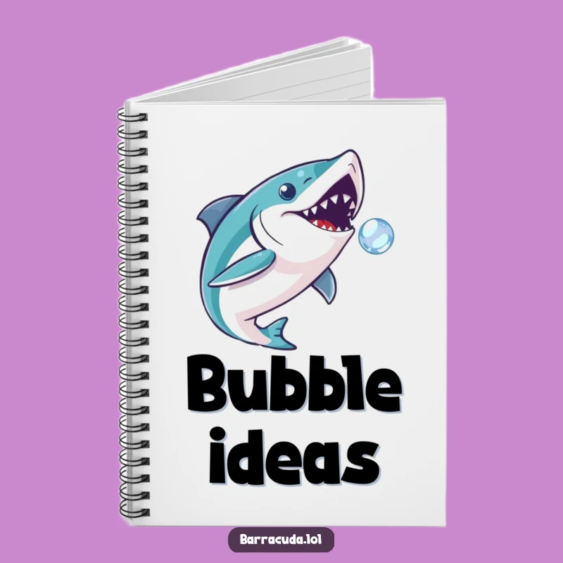 Funny Playful Barracuda Bubble Notebook - Jot Down Ideas with Hilarious Whimsy!