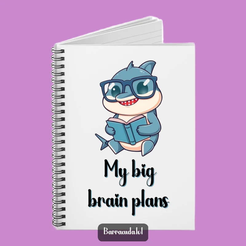 Funny Barracuda Notebook: Jot Down Smart Ideas with Glasses, Great Intellectual Humorous Gift