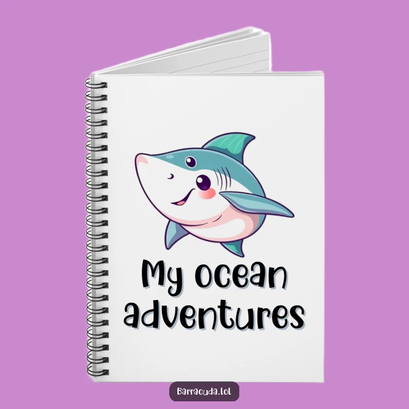 Funny Barracuda Wave Notebook - Journal for Ocean Thoughts & Ideas