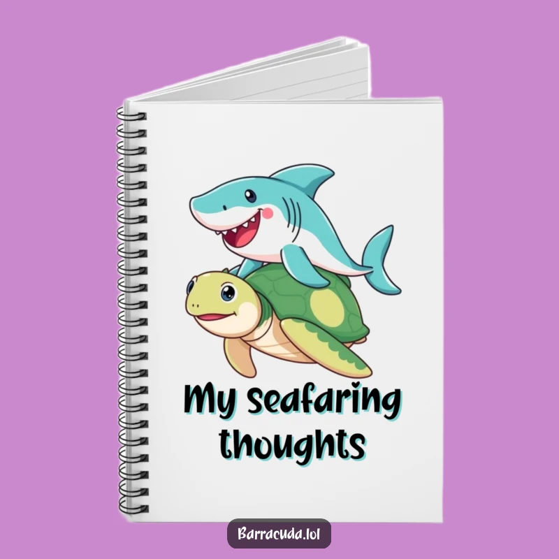 Funny Barracuda Joyful Turtle Notebook - Perfect For Jotting Down Laughs