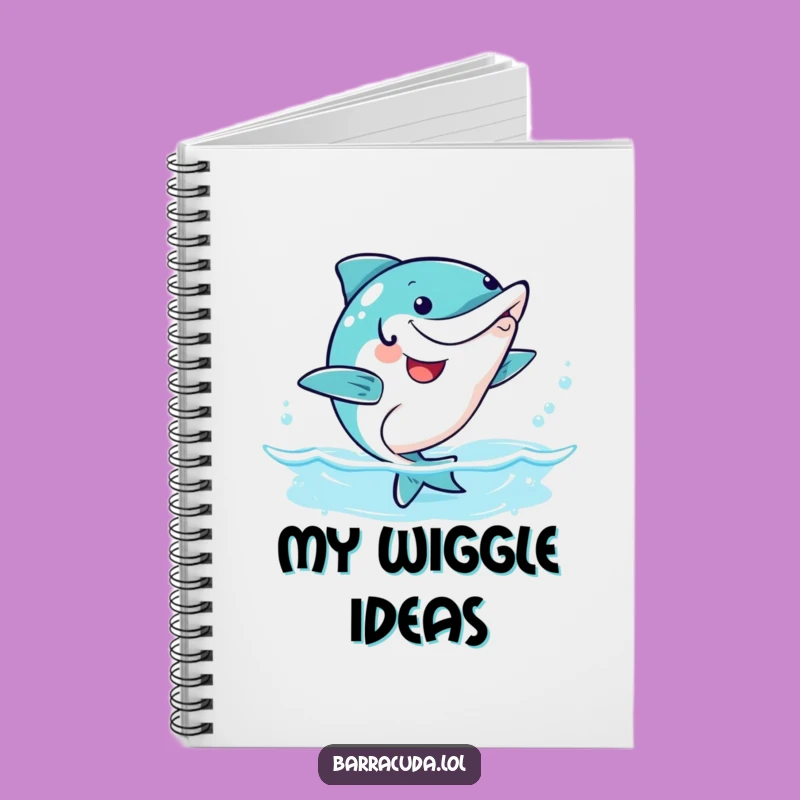 Funny Happy Barracuda Notebook - Kawaii Wiggle Dance Journal