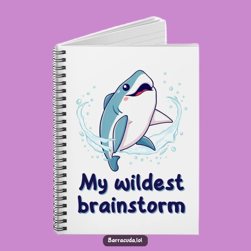 Funny Kawaii Barracuda Notebook: Silly Somersault Journal, Jot Down Fun Ideas