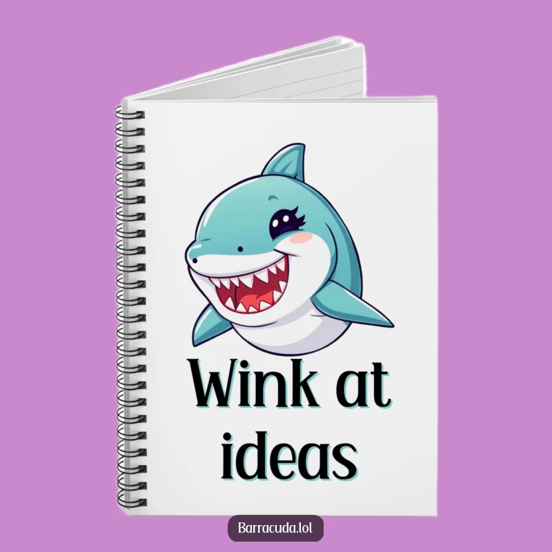 Funny Winking Barracuda Notebook - Jot Down Ideas with Hilarious Flair!