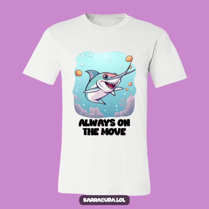 Funny Energetic Barracuda Tag T-Shirt - Wear Your Playfulness!