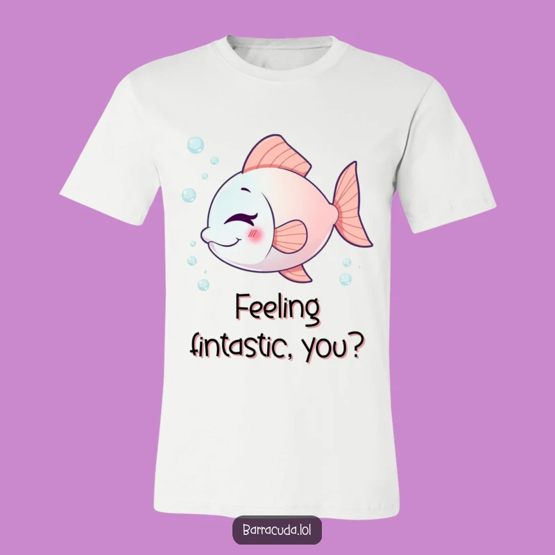 Funny Winking Fish T-Shirt: Wear Your Playful Side with Bubbles
