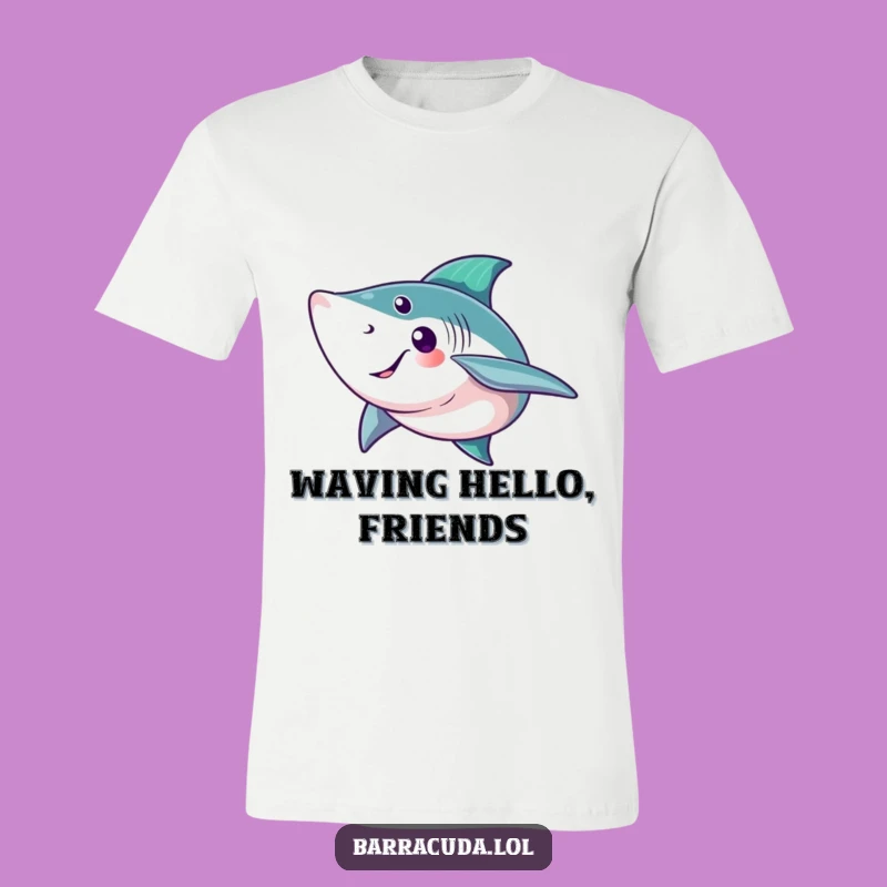 Funny Barracuda Wave T-Shirt - Cool Aquatic Friend Tee for Beach Goers