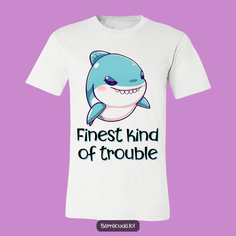 Funny Kawaii Barracuda T-Shirt: Mischievous Fish Tee, Ideal Funny Gift