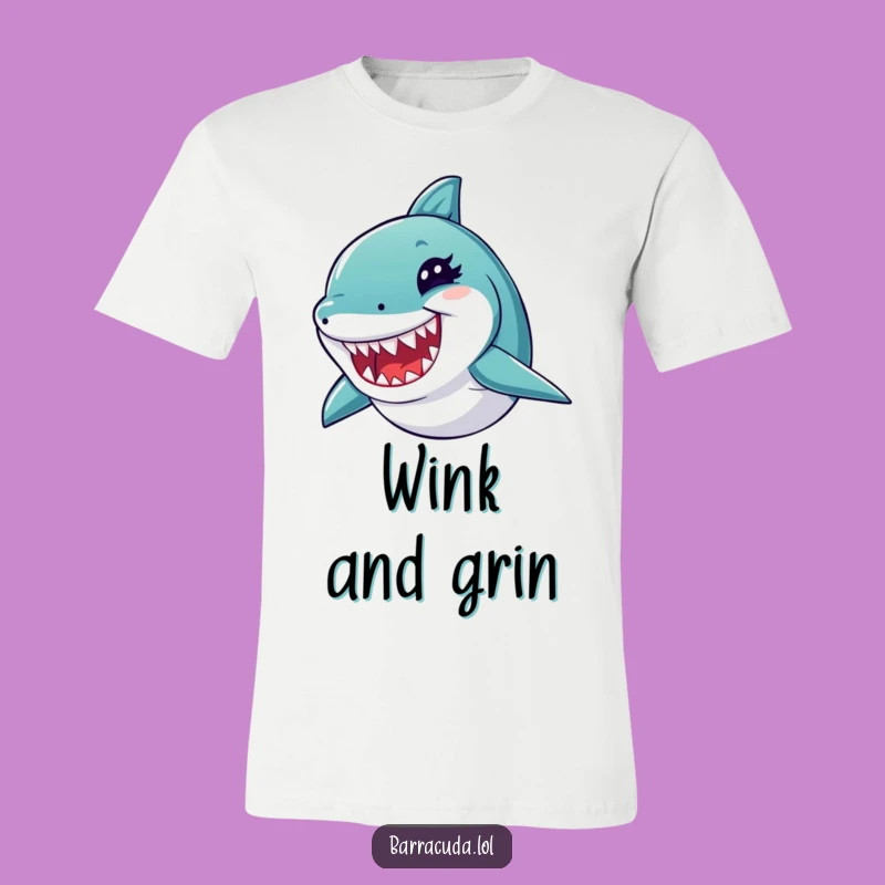 Funny Winking Barracuda T-Shirt - Bold & Hilarious Marine Life Gift!