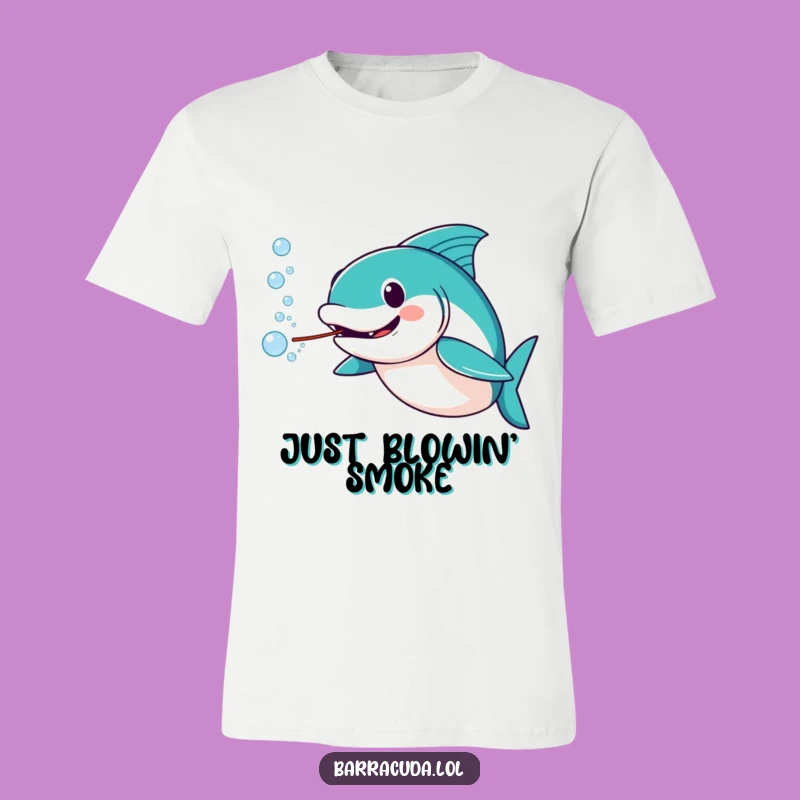 Funny Amused Barracuda Bubble T-Shirt - Wear Your Laughter Underwater!