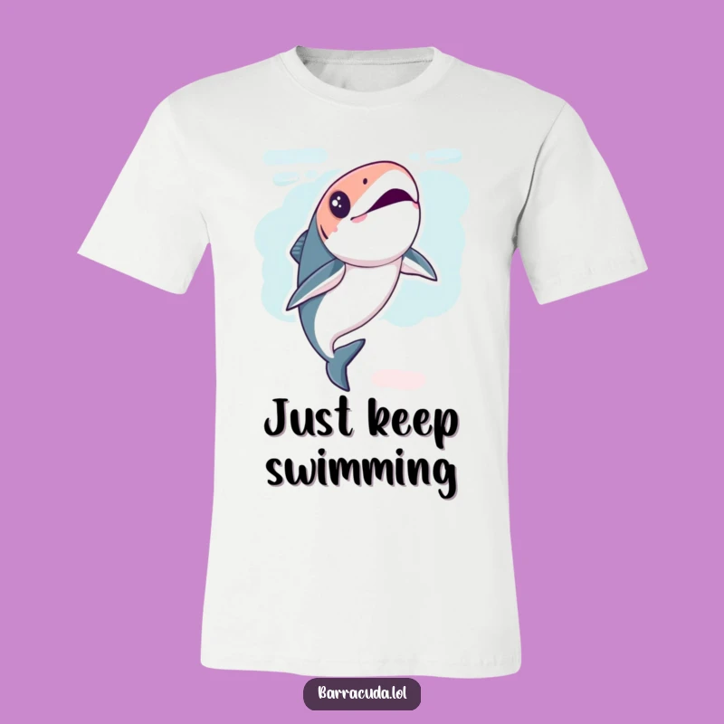 Funny Kawaii Barracuda Flip T-Shirt: Underwater Fun Tee, Perfect Gift
