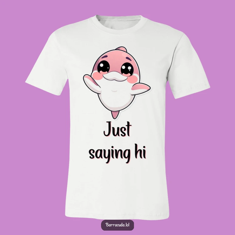 Funny Kawaii Barracuda T-Shirt: Innocent Waving Friend Tee!
