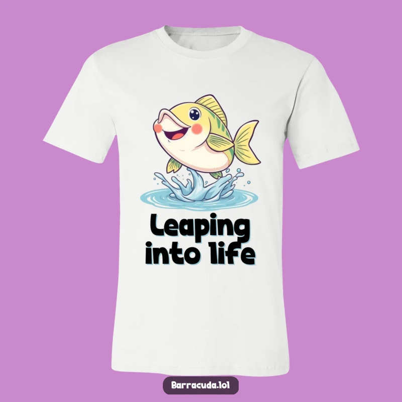 Funny Leaping Fish T-Shirt: Catch the Energy with a Smile