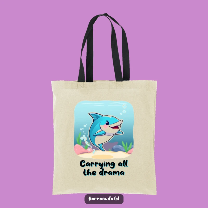 Funny Barracuda Synchronized Swimmer Tote Bag - Chic Aquatic Accessory Gift