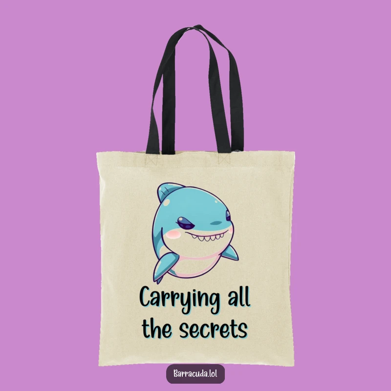 Funny Kawaii Barracuda Tote Bag: Stylish & Mischievous, Great Funny Gift