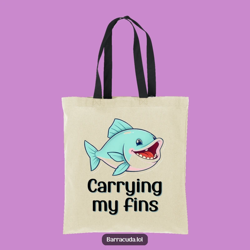 Funny Sleek Fish Tote Bag: Carry Your Essentials with a Gleeful Grin