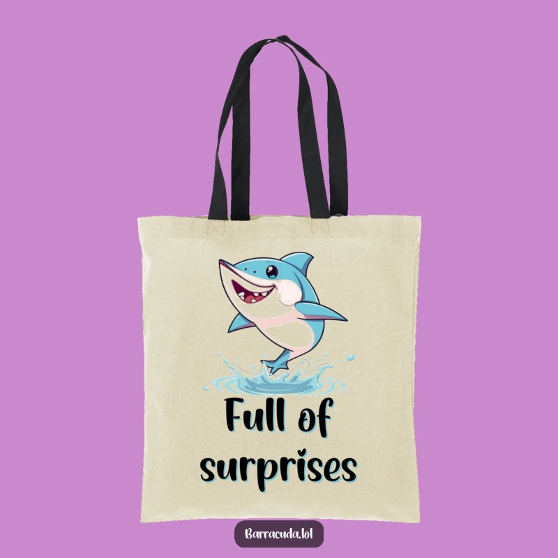 Funny Barracuda Leap Tote Bag: Carry Your Excitement Everywhere