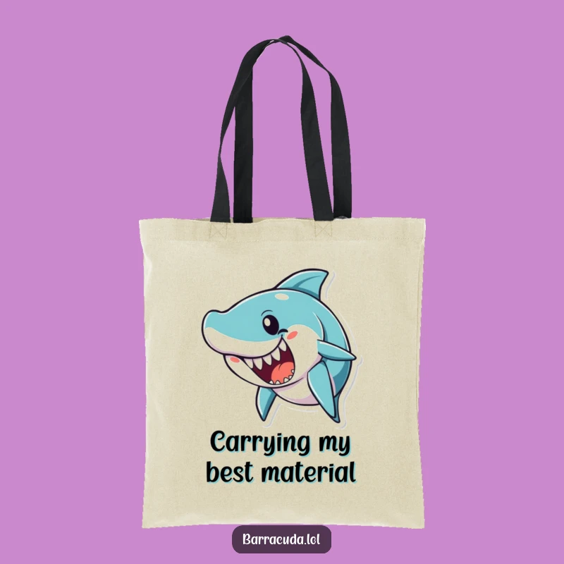 Funny Joke Barracuda Tote Bag: Comedy Carry-All, Perfect Humorous Gift for Laughing Out Loud