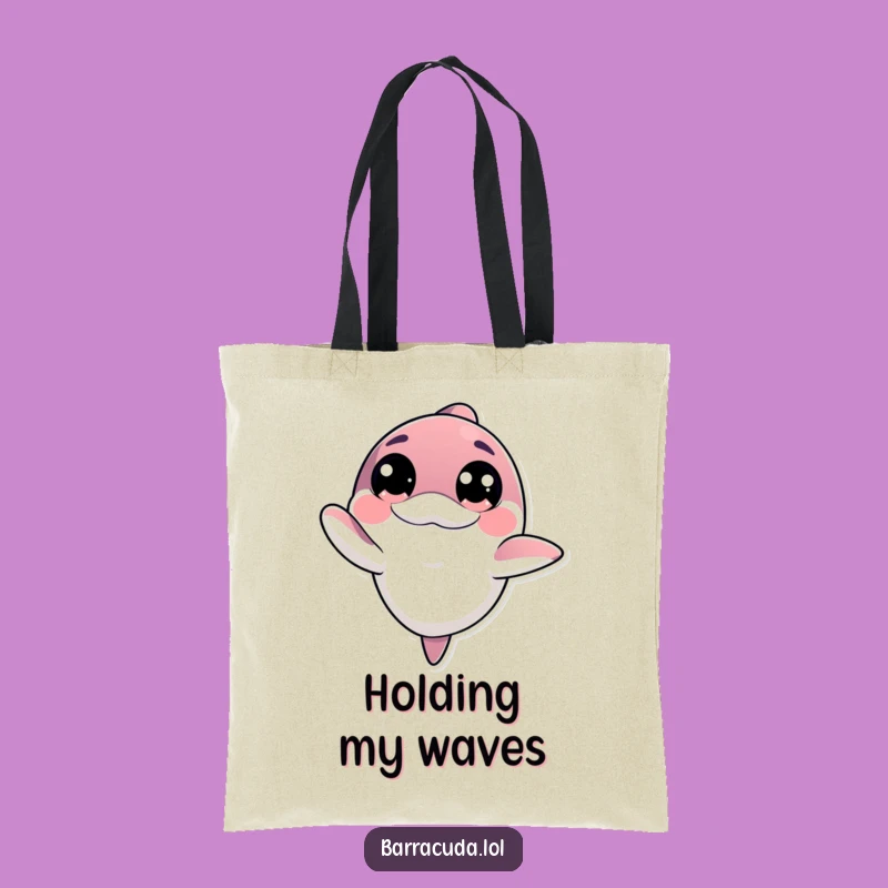Funny Kawaii Barracuda Tote Bag: Carry Friendly Waves!